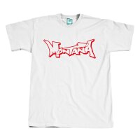 Montana T-Shirt - White / Red L