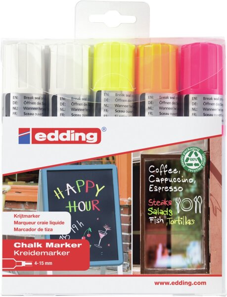 edding 4090/5S Kreidemarker - 5er Set